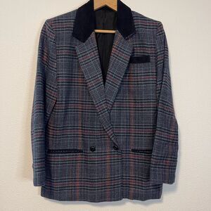 Vintage Beechers Brook Long Plaid Blazer Size 5/6
